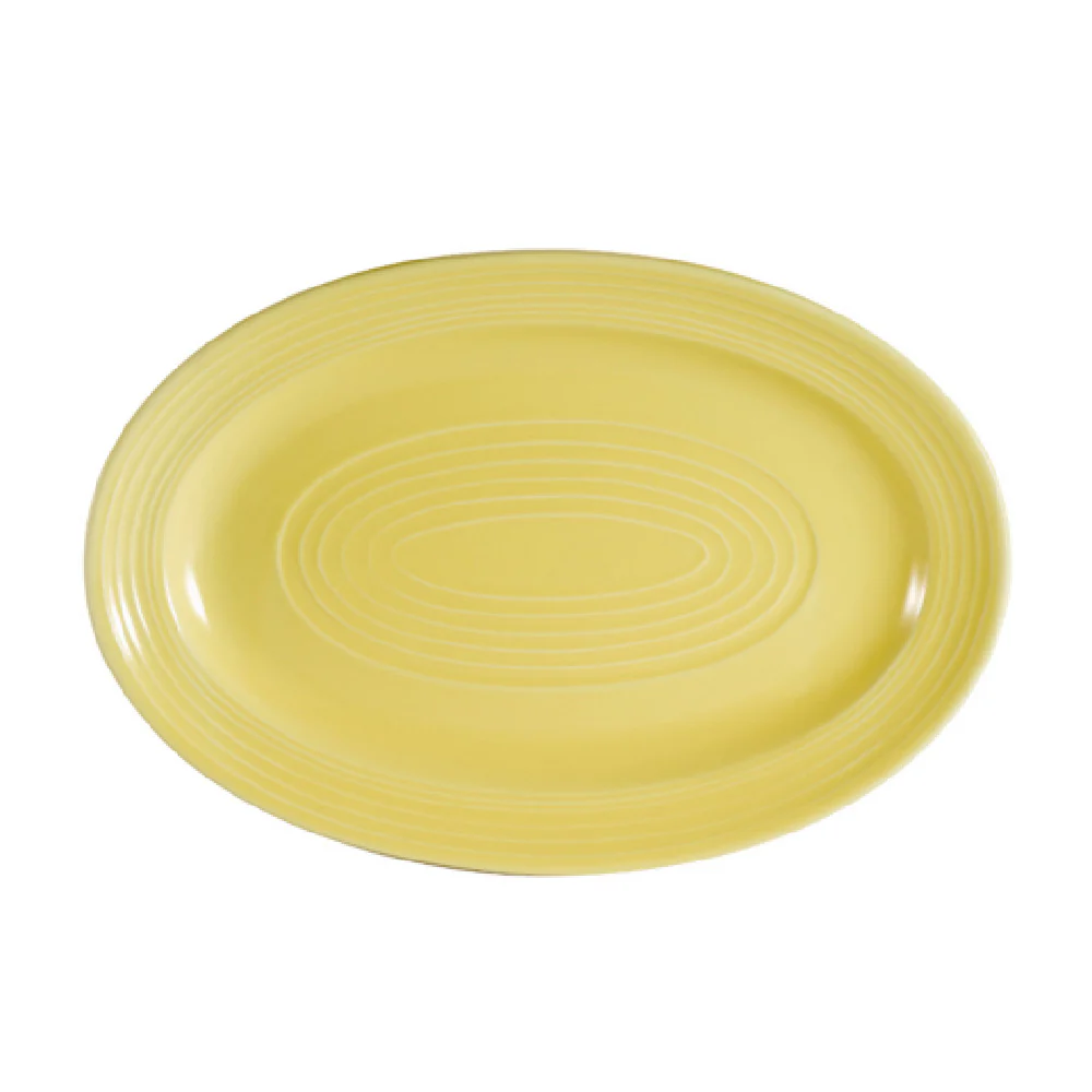 CAC China TG-51-SFL 15-3/4 Inch Oval Embossed Platter Porcelain CAC China TG-51-SFL 15-3/4 Inch Oval Embossed Platter Porcelain