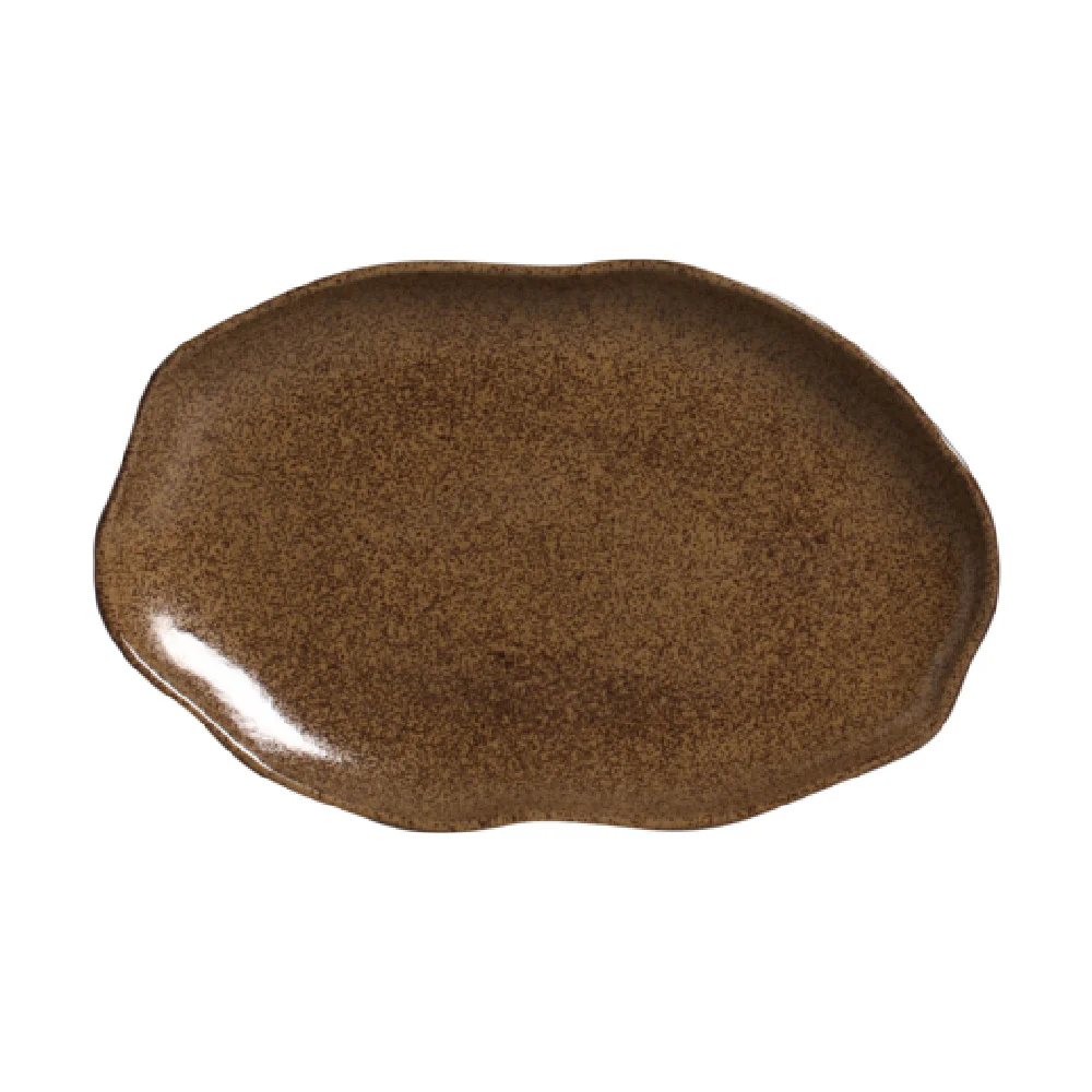 Porto Brasil 14831105801 11 Inch Shallow Bio Platter Oval Stoneware Dijon Porto Brasil 14831105801 11 Inch Shallow Bio Platter Oval Stoneware Dijon