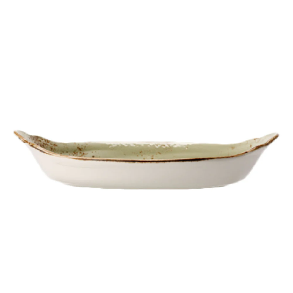 Steelite 11310320 12 Inch Oval Earred Dish 27.5 Oz Green Alumina Vitrified Steelite 11310320 12 Inch Oval Earred Dish 27.5 Oz Green Alumina Vitrified