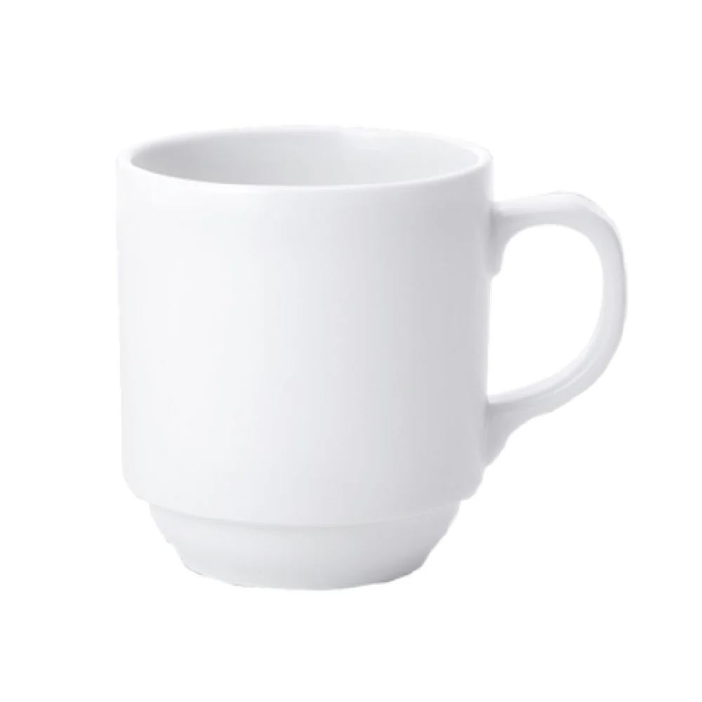 Bon Chef 1300003P 10 Oz Circles Cup Fully Vitrified Porcelain White