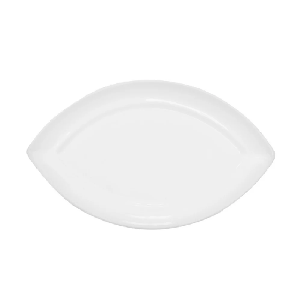 CAC China RCN-SW44 14 Inch Eye Shape Platter Porcelain with Dishwasher Safe