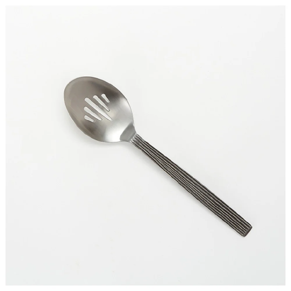 American Metalcraft WVASS10 10 Inch Slotted Serving Spoon Wavy Aged Stainless Steel