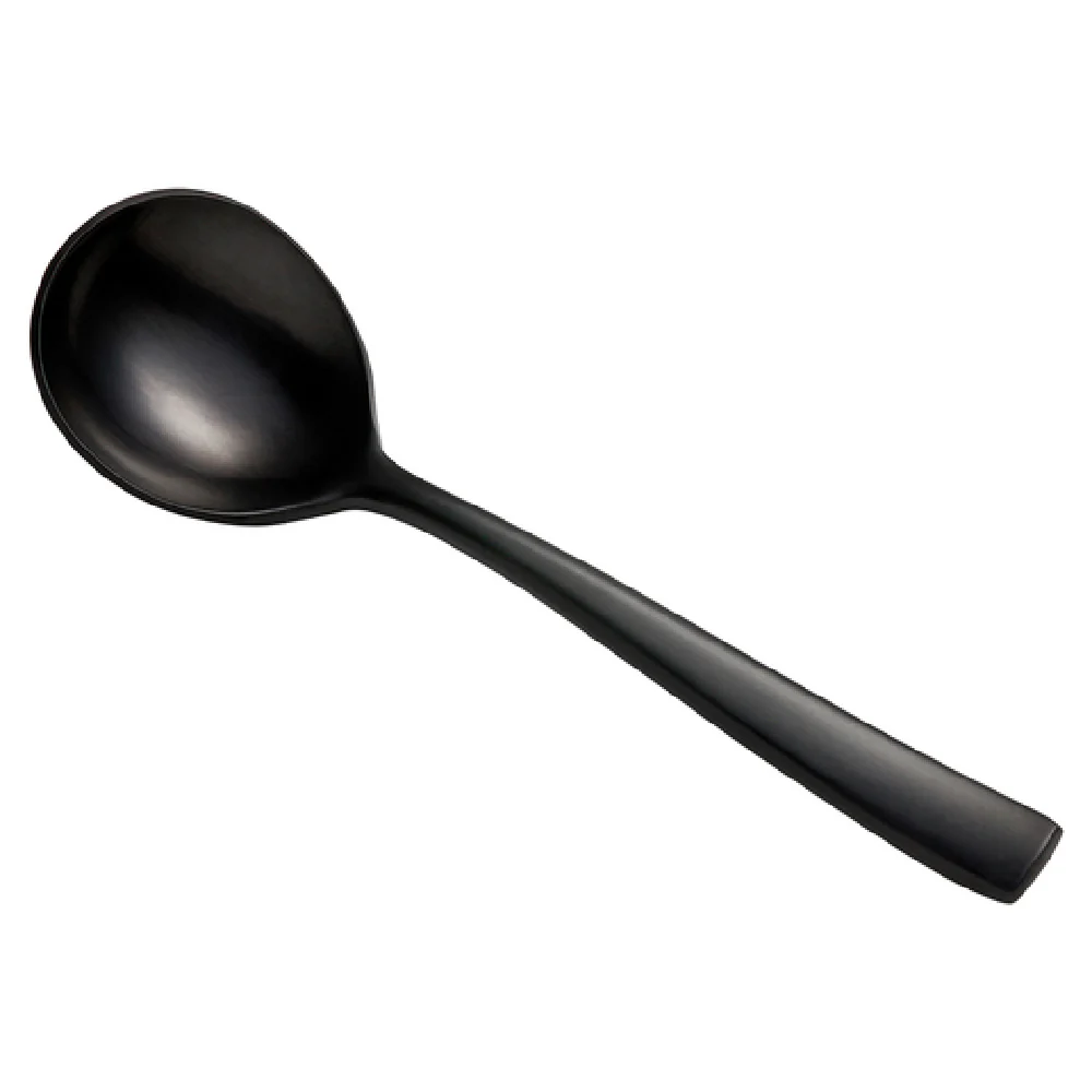 Bon Chef S3001BM 6-3/8 Inch Manhattan Bouillon Spoon Black Matte Finish Stainless Steel Bon Chef S3001BM 6-3/8 Inch Manhattan Bouillon Spoon Black Matte Finish Stainless Steel