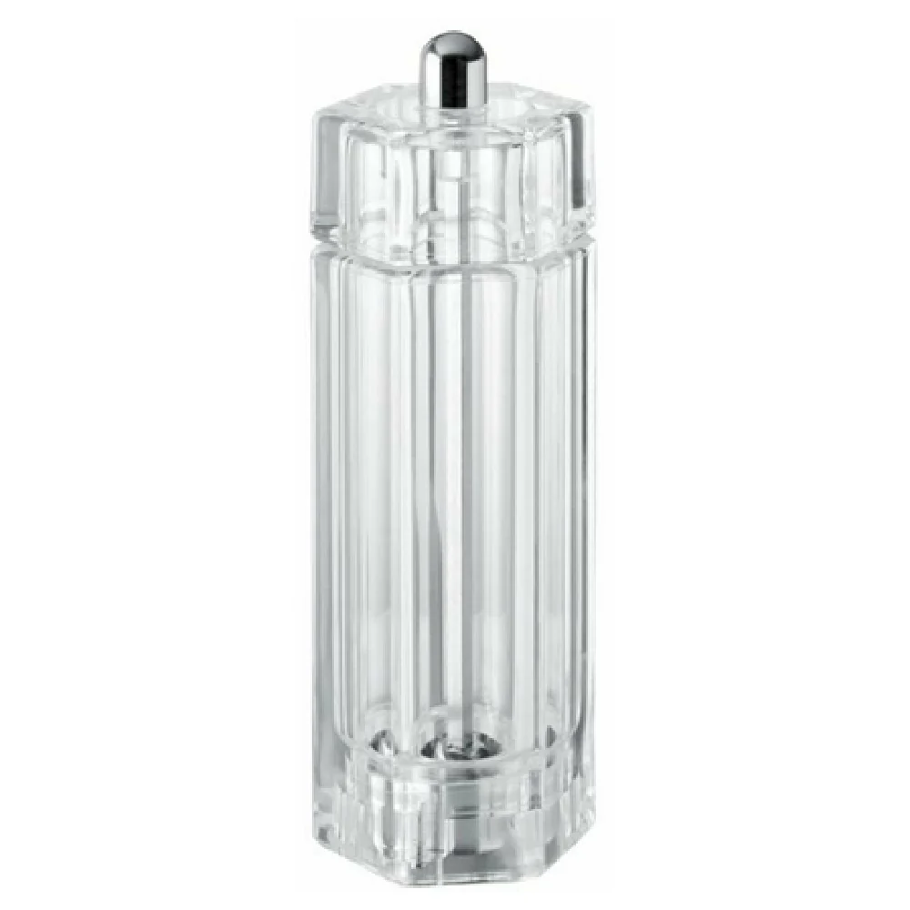 Omcan 43683 5 Inch Tempered Steel Conic Mechanisms Pepper Mill with Acrylic Resin