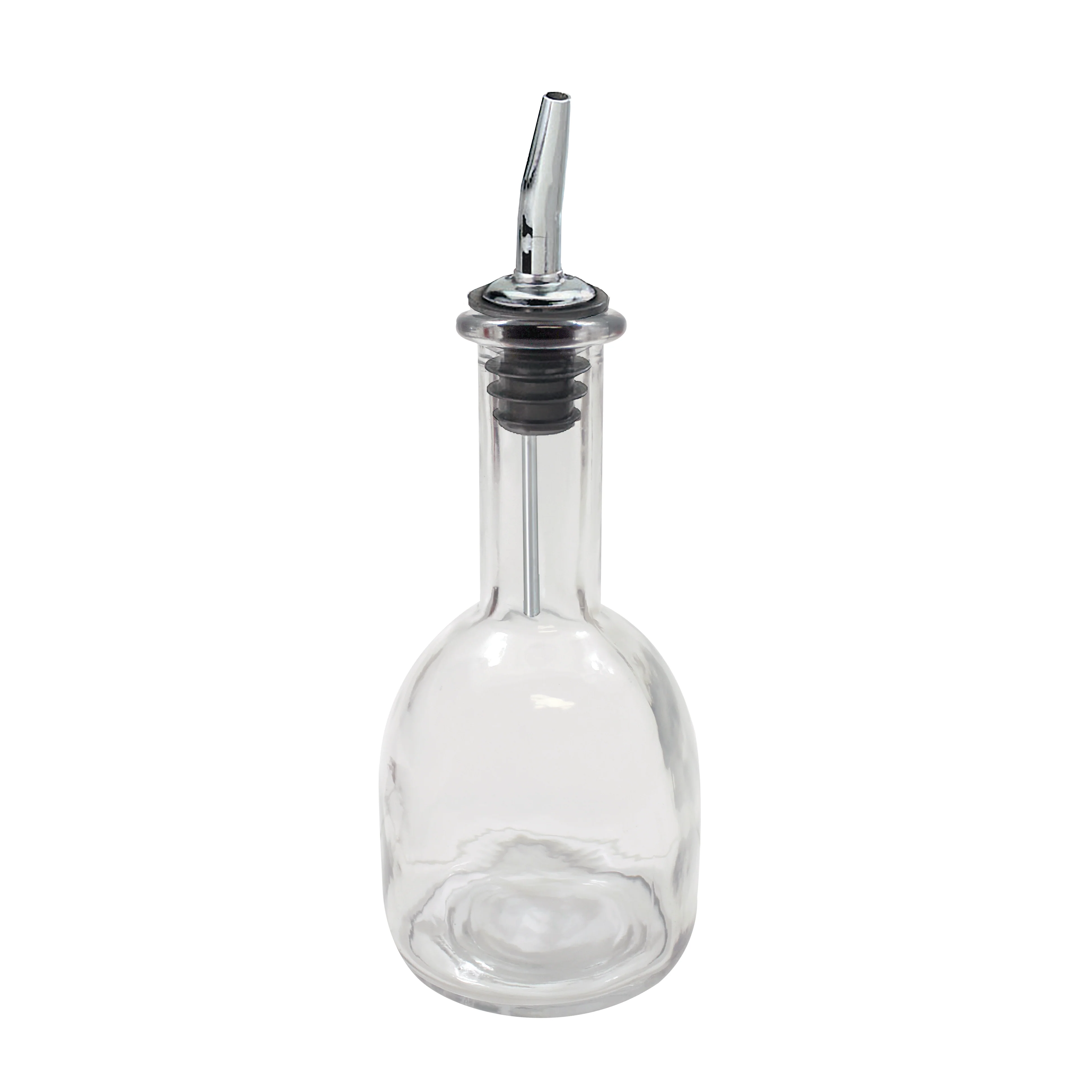 Tablecraft 10404 10 Oz Oil and Vinegar Bottle with Stainless Steel Pourer Glass Tablecraft 10404 10 Oz Oil and Vinegar Bottle with Stainless Steel Pourer Glass