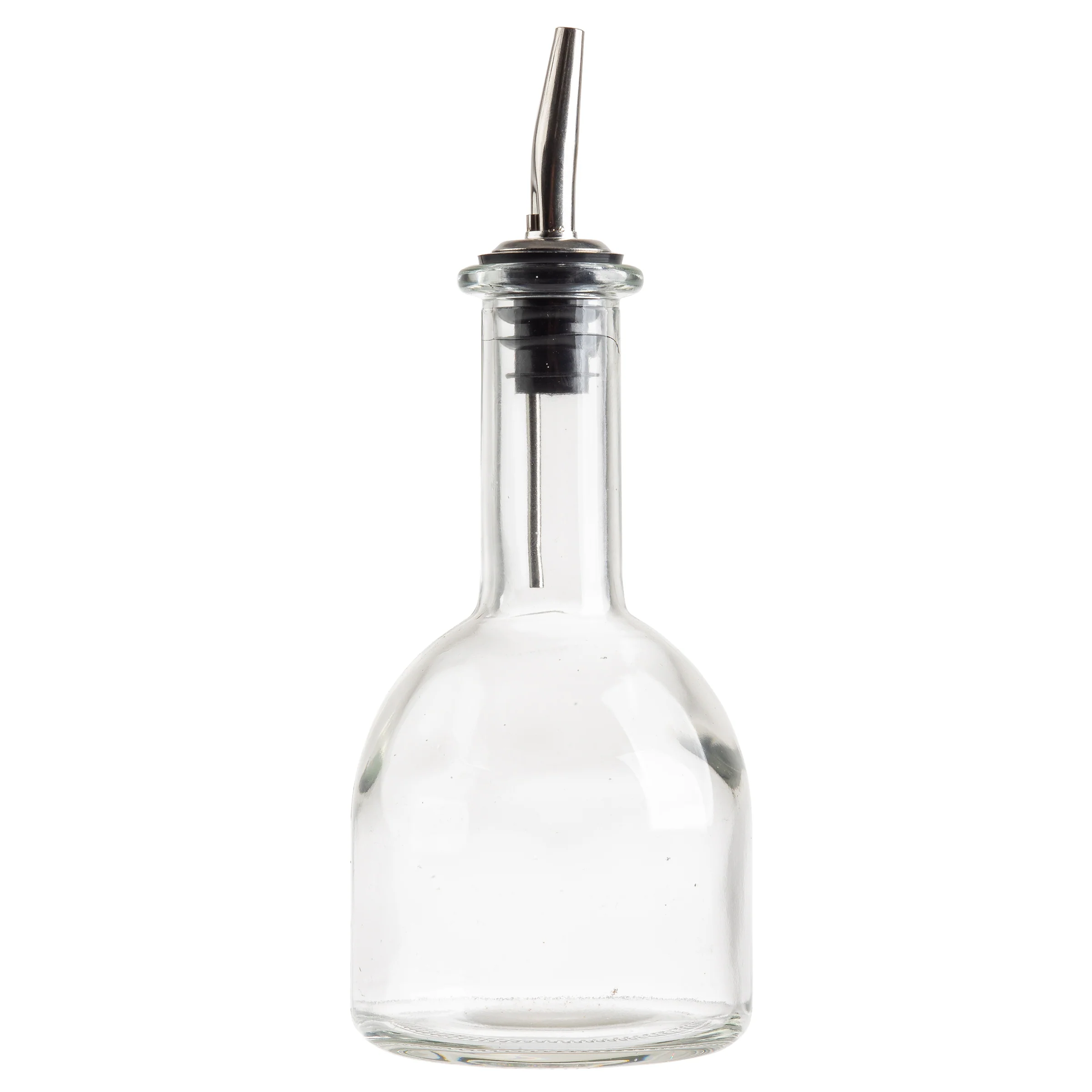 Tablecraft 10404 10 Oz Oil and Vinegar Bottle with Stainless Steel Pourer Glass Tablecraft 10404 10 Oz Oil and Vinegar Bottle with Stainless Steel Pourer Glass
