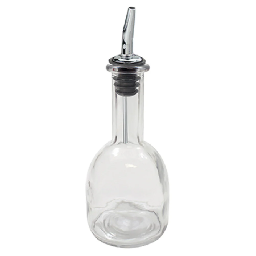 Tablecraft 10404 10 Oz Oil and Vinegar Bottle with Stainless Steel Pourer Glass Tablecraft 10404 10 Oz Oil and Vinegar Bottle with Stainless Steel Pourer Glass