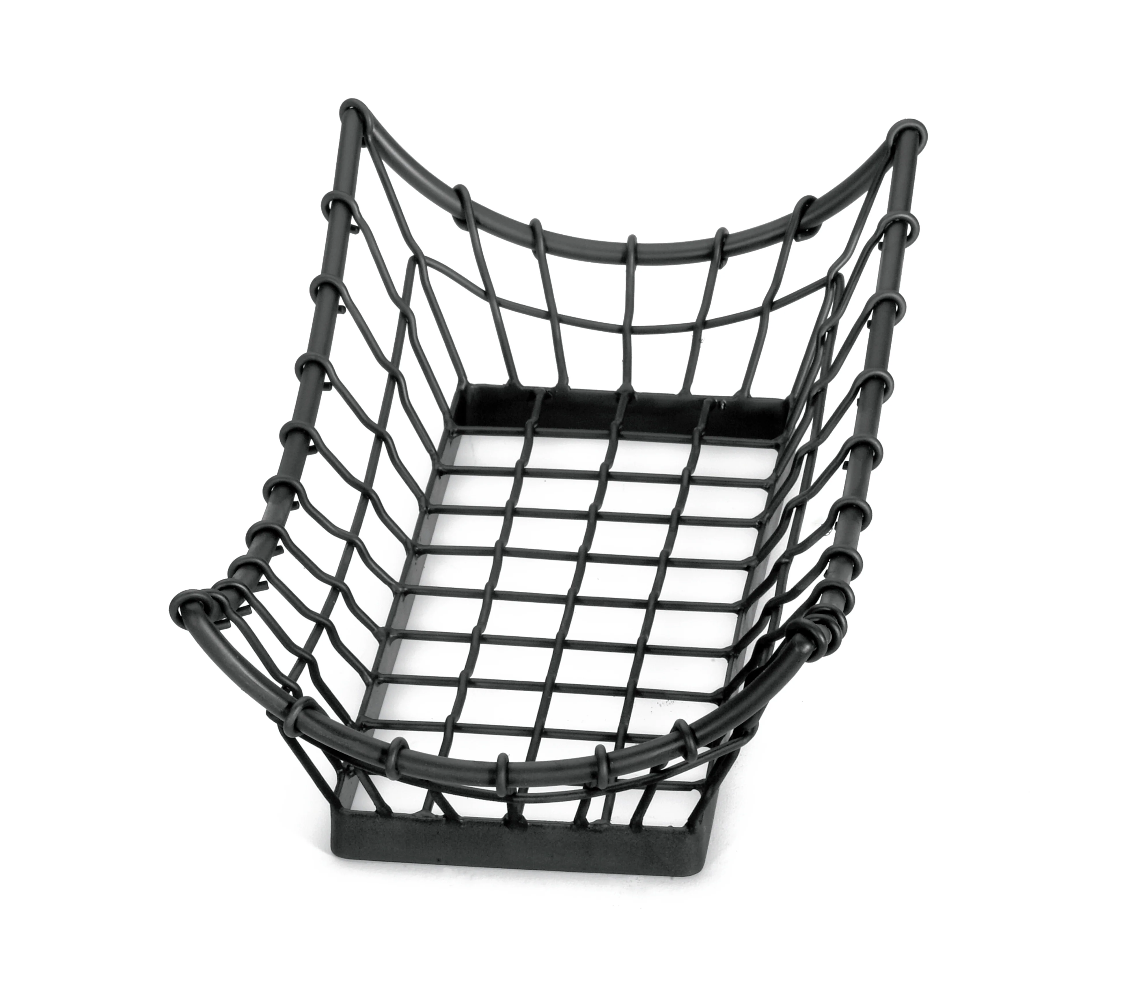 Tablecraft GM1608 15 Inch Rectangular Metal Basket Hand Wash Black Powder Coated Tablecraft GM1608 15 Inch Rectangular Metal Basket Hand Wash Black Powder Coated