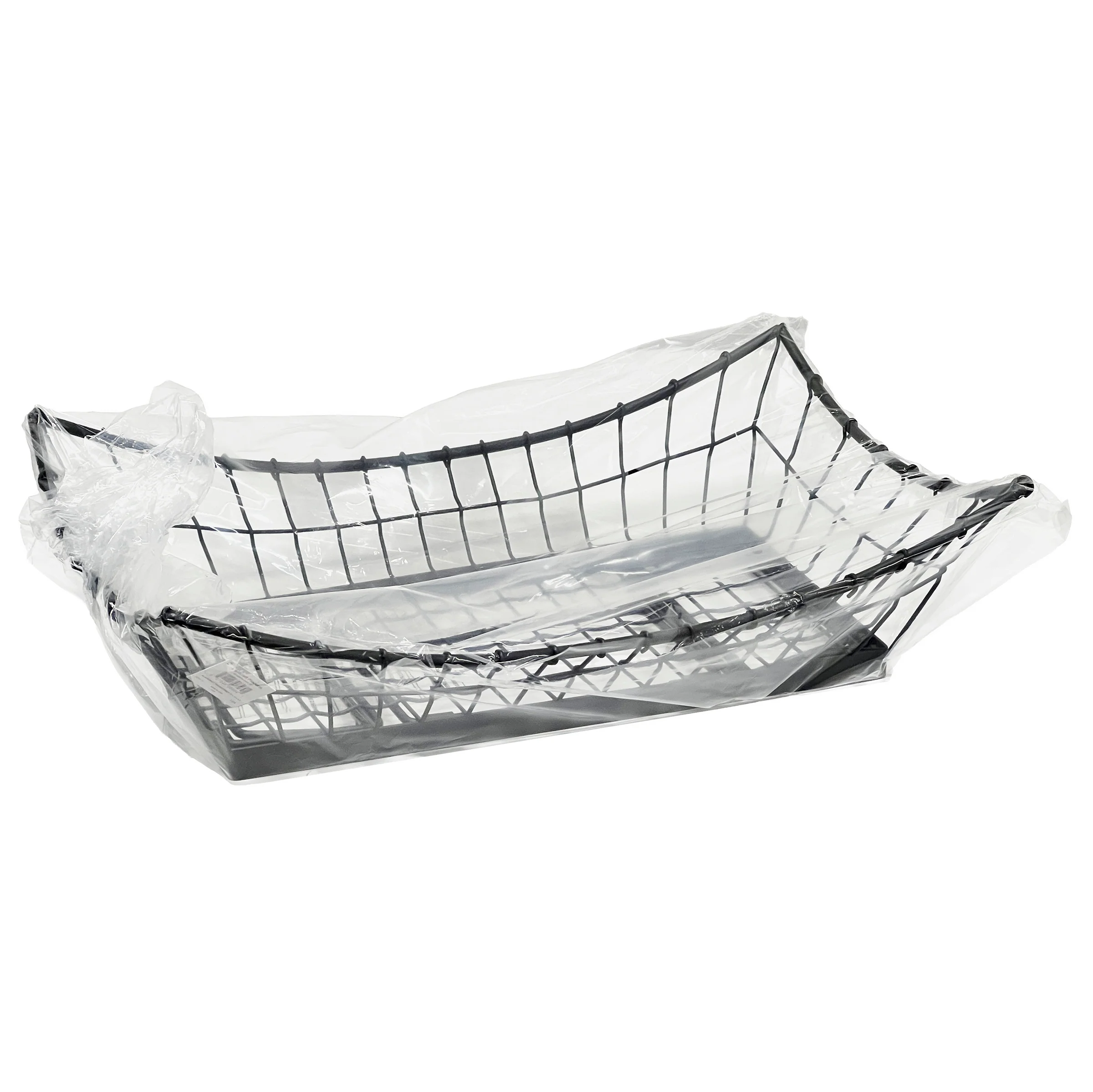 Tablecraft GM1608 15 Inch Rectangular Metal Basket Hand Wash Black Powder Coated Tablecraft GM1608 15 Inch Rectangular Metal Basket Hand Wash Black Powder Coated