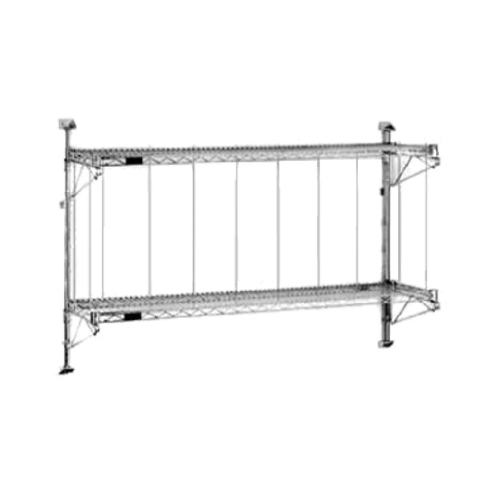 Eagle BRW4 48 Inch Wall Mounted Boat Rack with (2) Shelves Chrome Plated