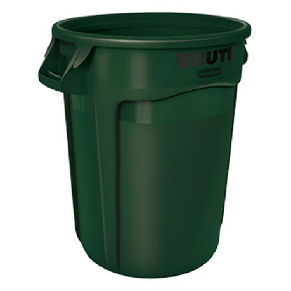 Rubbermaid FG263200DGRN 22 Inch Round Trash Can with Reinforced Rims Dark Green
