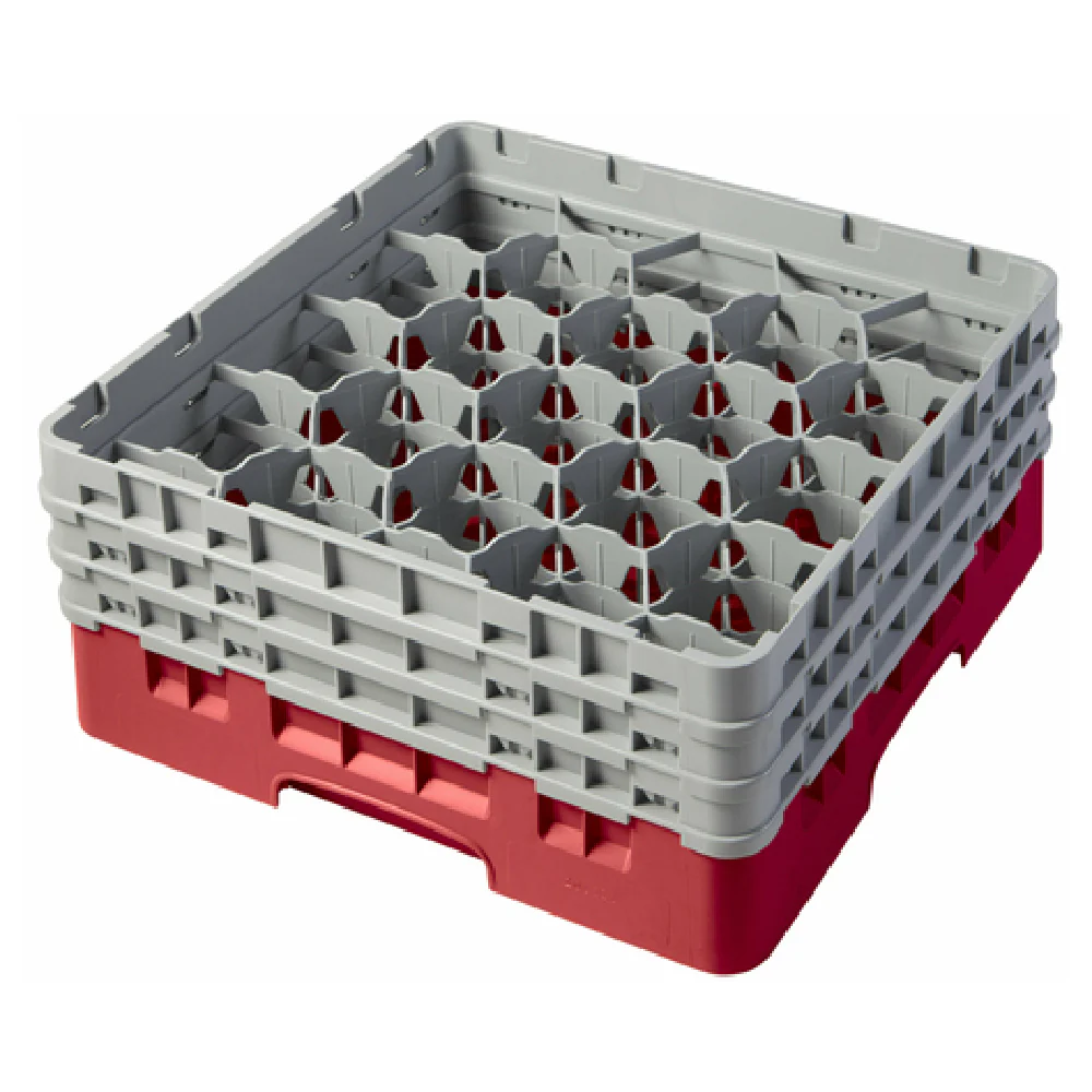 Cambro 20S638163 Full Size Glass Rack with 20 Compartments and Soft Gray Extenders Cambro 20S638163 Full Size Glass Rack with 20 Compartments and Soft Gray Extenders