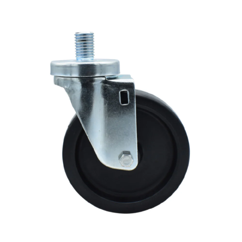 BK Resources 5SBR-6ST-LDP 5 Inch Polyolefin Wheel Without Brake - Casters