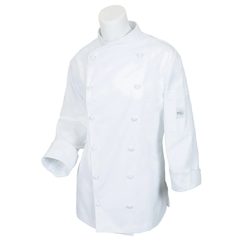Mercer Culinary M62040WHXXS XXSmall Women's Chef Coat with Utility Pocket White