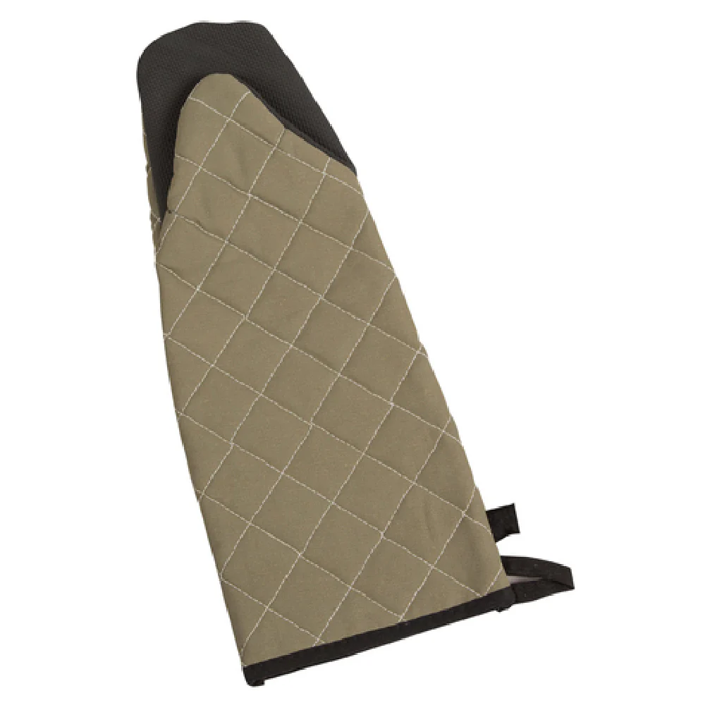 San Jamar 810PM15 15 Inch Oven Mitt with Neoprene and Webguard Protection Tan