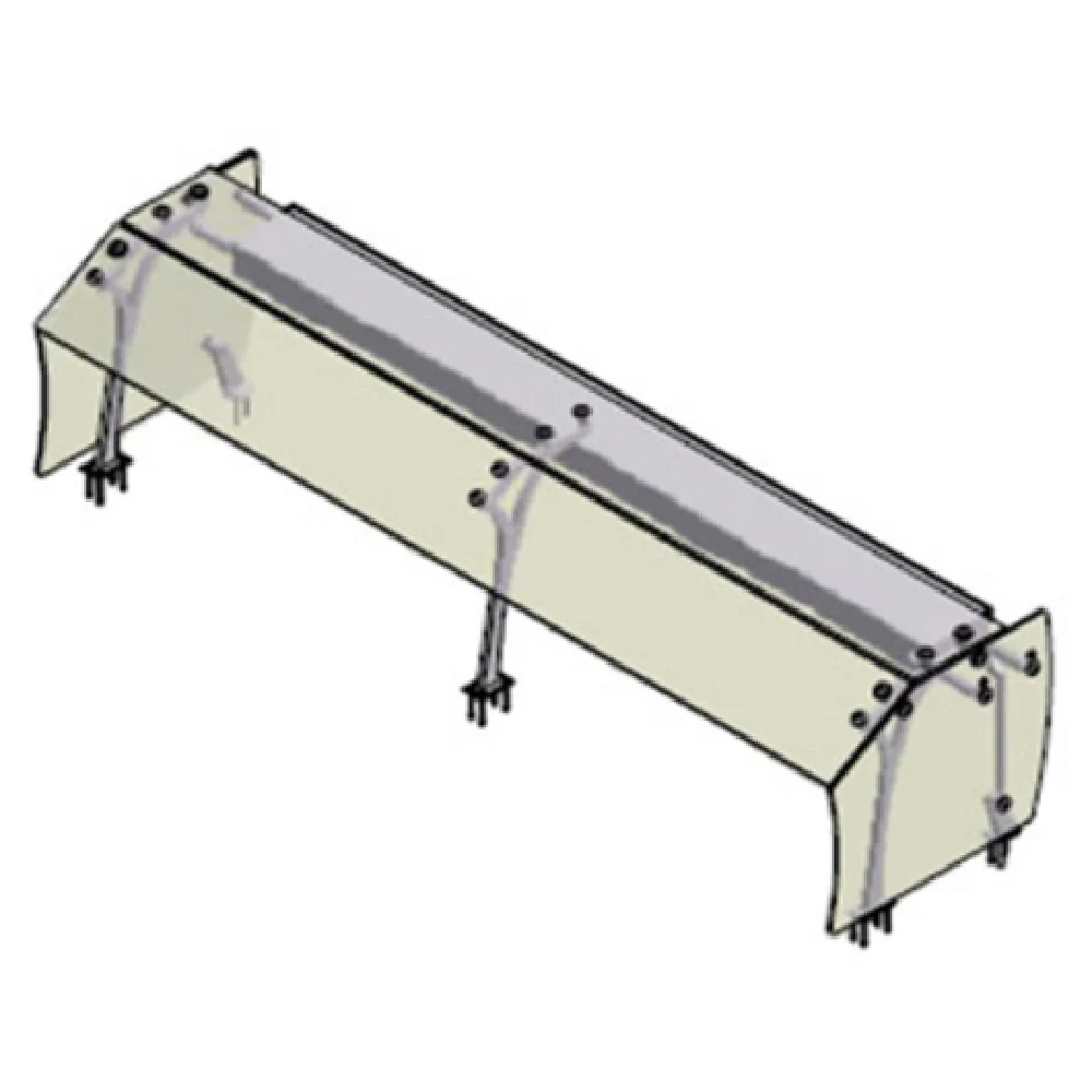 Atlas Metal VGG7-EP4-HT-5 76-1/2 Inch Sneeze Guard Self-service Protector with Top Shelf Atlas Metal VGG7-EP4-HT-5 76-1/2 Inch Sneeze Guard Self-service Protector with Top Shelf