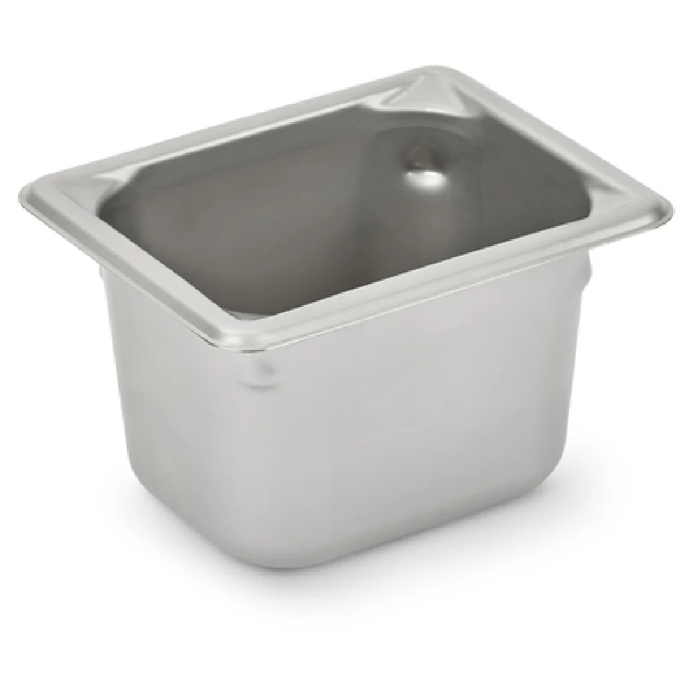 Vollrath 30842 6.38 Inch 22 Gauge Stainless Steel Steam Table Pan with Pour Corners