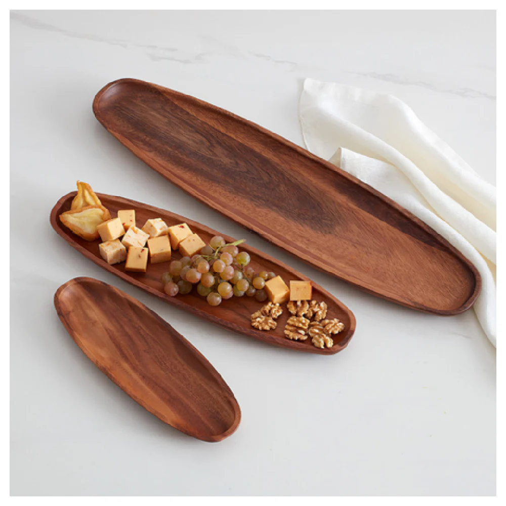 American Metalcraft AWLP 6.12 Inch Oblong Platter Acacia Wood Boats American Metalcraft AWLP 6.12 Inch Oblong Platter Acacia Wood Boats