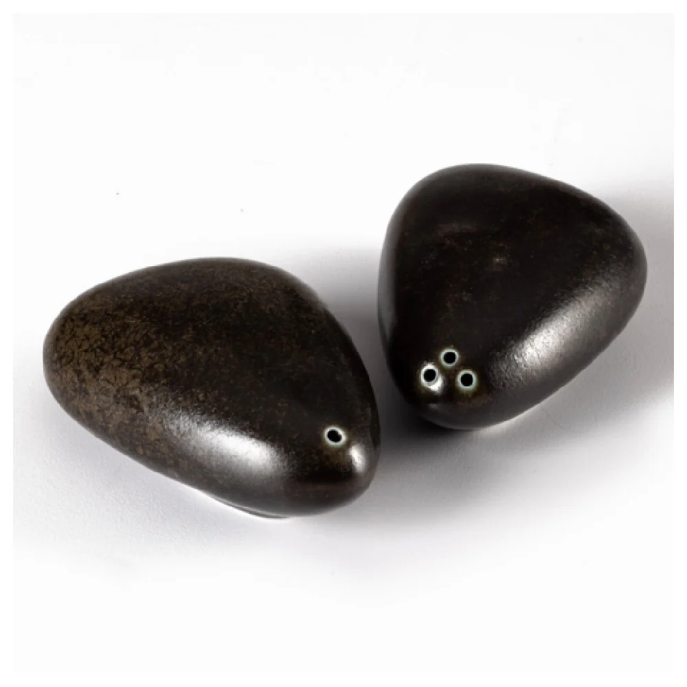 Bon Chef 2200070P 2-1/4 Inch Tavola Salt and Pepper Shaker Porcelain Black