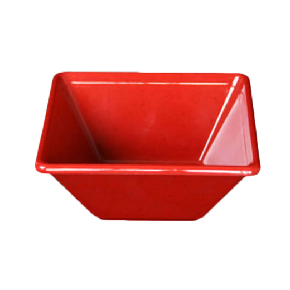 Thunder Group PS5006RD 6 Inch 23 Oz Square Bowl Break-Resistant Red Melamine