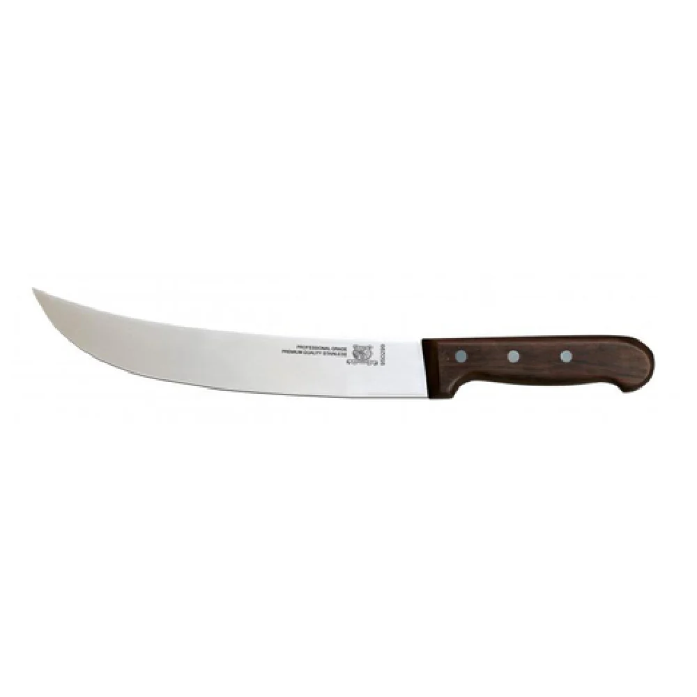 Omcan 17636 12 Inch Blade Rosewood Handle Butcher Knife