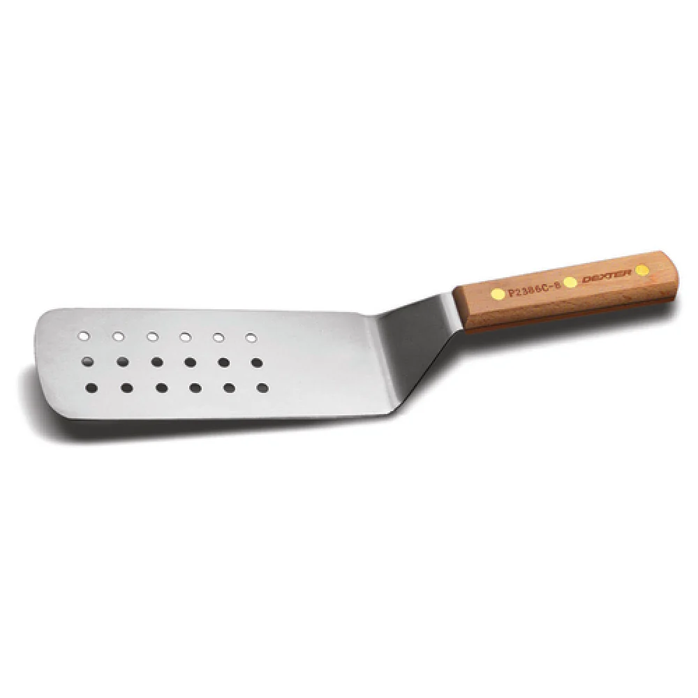Dexter 16311 8 Inch Blade 3 Inch Width Offset Perforated Turner High Carbon Steel Beech Handle