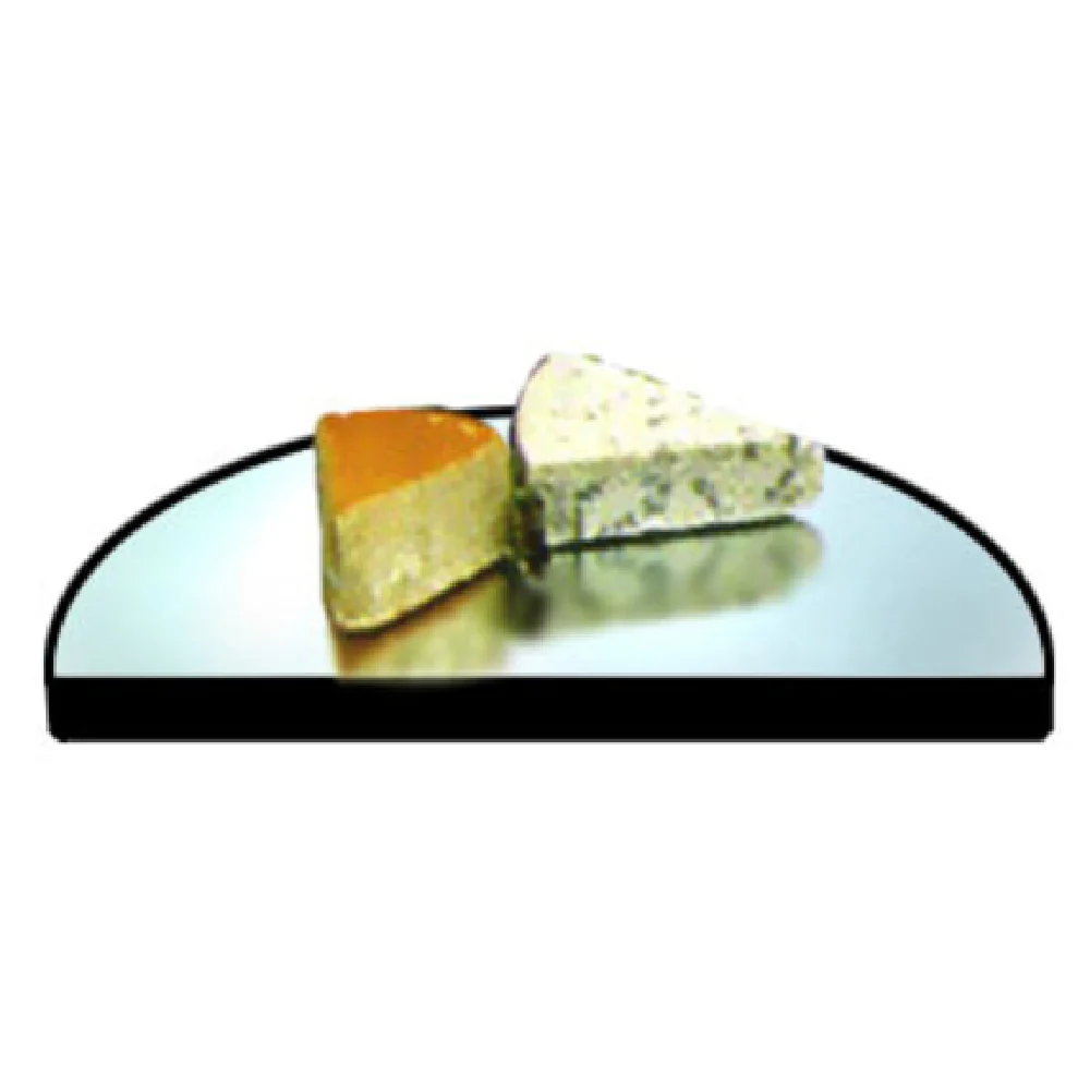 Lakeside 282 24 Inch Mirror Tray Rimless Half Round Glass with Wood Backing Lakeside 282 24 Inch Mirror Tray Rimless Half Round Glass with Wood Backing