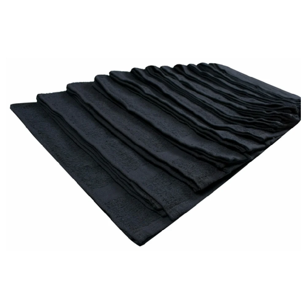 John Ritzenthaler Company HBMRBK 27 Inch 45 Oz Black Ribbed Terry Bar Mop Towel