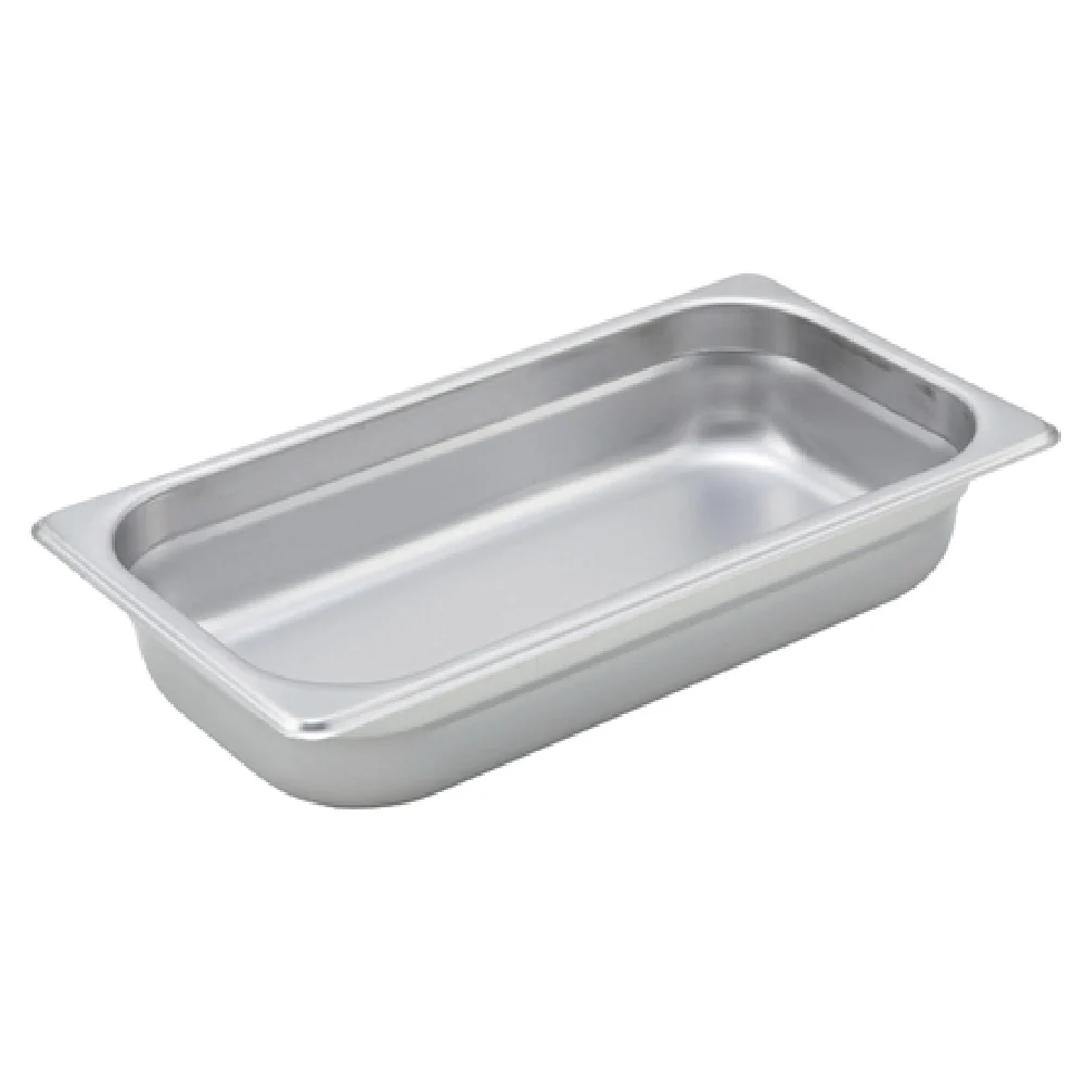 Winco SPJM-302 12-3/4 Inch 1/3 Size Stainless Steel Steam Table Pan Anti-jamming Winco SPJM-302 12-3/4 Inch 1/3 Size Stainless Steel Steam Table Pan Anti-jamming