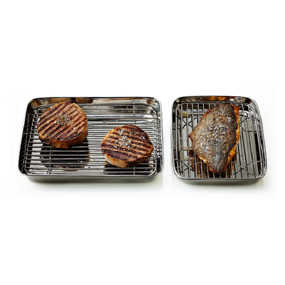 Matfer 714021 8-1/16 Inch Roasting Pan With Grid Stainless Steel