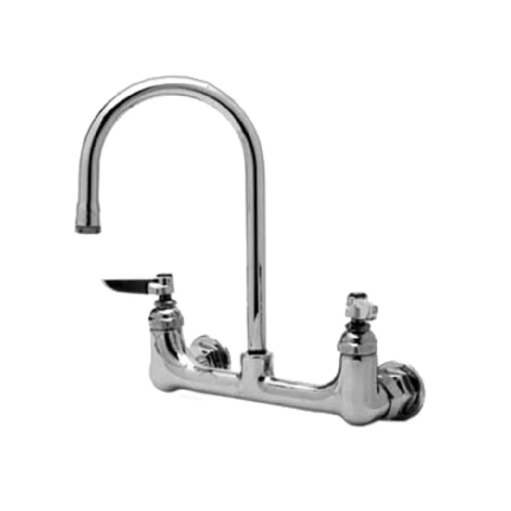T&S Brass B-0331-M 8 Inch Adjustable Centers Wall Mount Faucet Chrome Plated