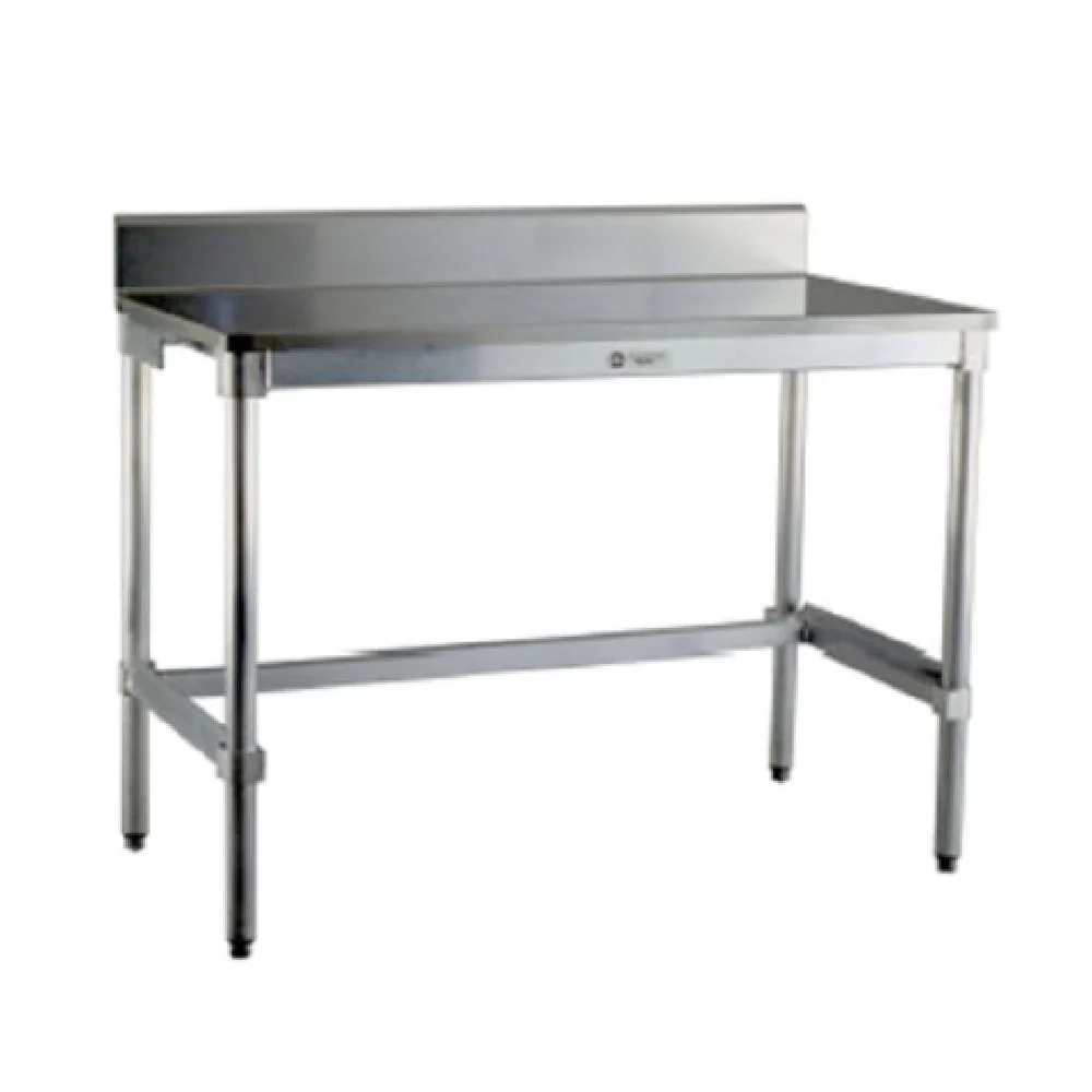 New Age Industrial 24SSB84KD 84 Inch Aluminum Work Table 16 Gauge Stainless Steel Top