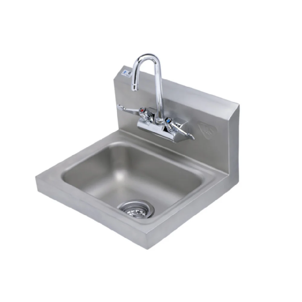 T&S Brass 5F-4WWX03-4W 15 Inch Hand Sink with Wall Mount Faucet Stainless Steel and Chrome T&S Brass 5F-4WWX03-4W 15 Inch Hand Sink with Wall Mount Faucet Stainless Steel and Chrome