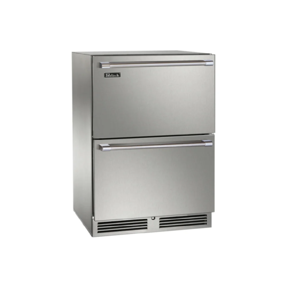 Perlick HB24RS4D-00-EDFLD 23-7/8 Inch Undercounter Refrigerator 4.8 cu ft Drawers Stainless Steel and Galvanized Steel Perlick HB24RS4D-00-EDFLD 23-7/8 Inch Undercounter Refrigerator 4.8 cu ft Drawers Stainless Steel and Galvanized Steel
