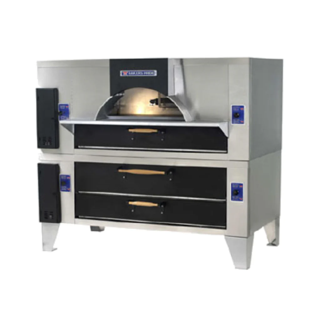 Bakers Pride FC-816/Y-800BL_LP 66 Inch Gas Pizza Oven Double Stacked with Y-800 Bakers Pride FC-816/Y-800BL_LP 66 Inch Gas Pizza Oven Double Stacked with Y-800