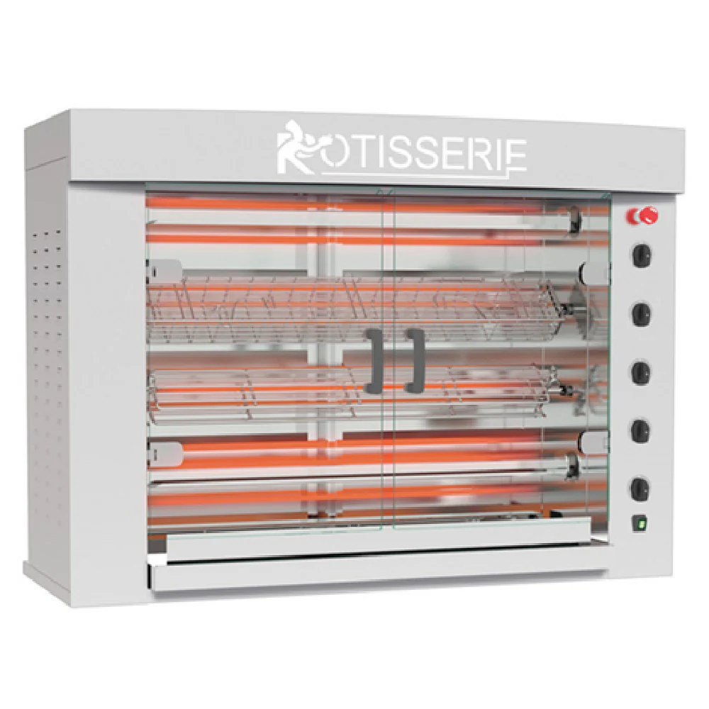 Rotisol FB1400-4E-SS 54 Inch electric Rotisserie Oven countertop all stainless steel with motors