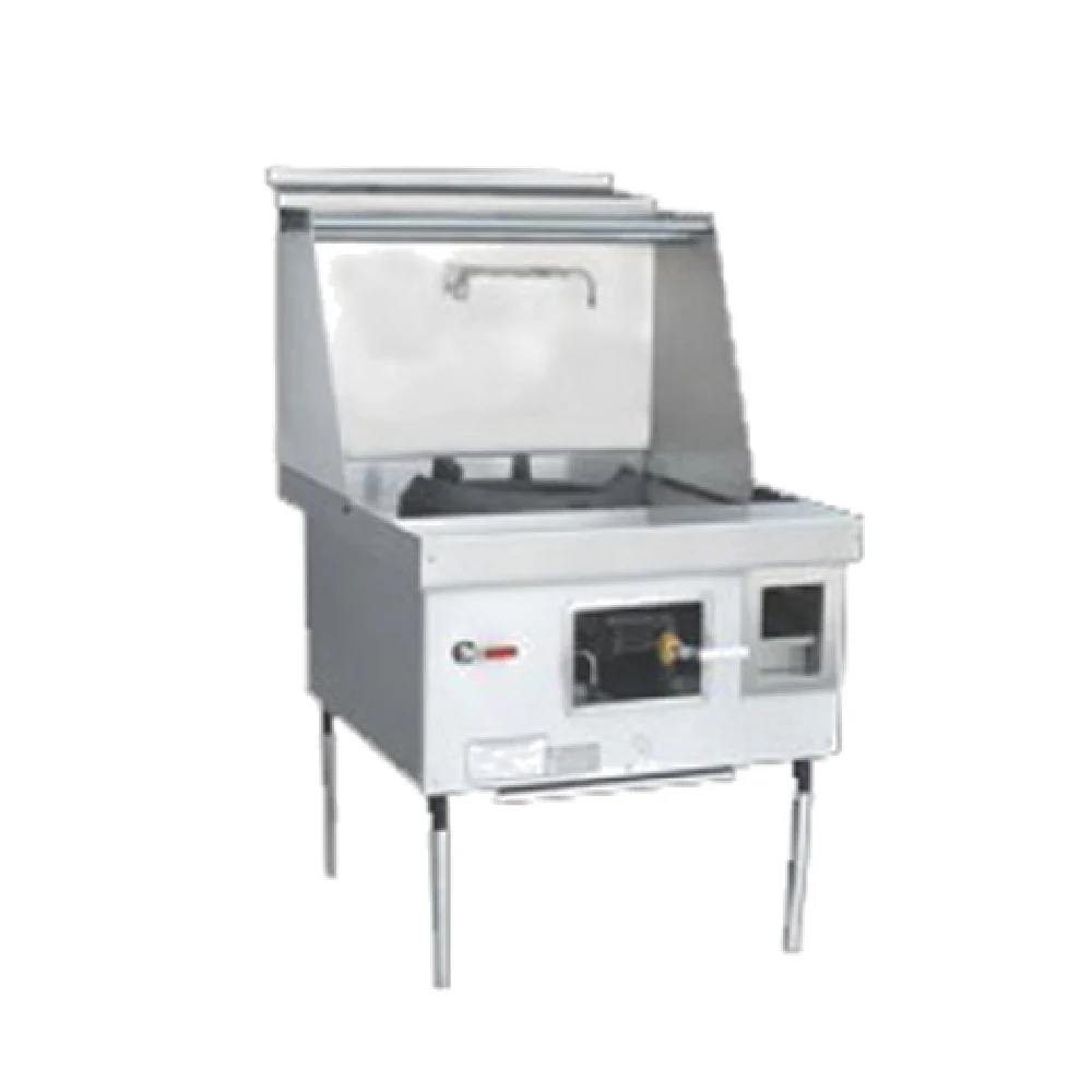 Town E-1-SS 36 Inch Gas Wok Range Stainless Steel with Waterless Design