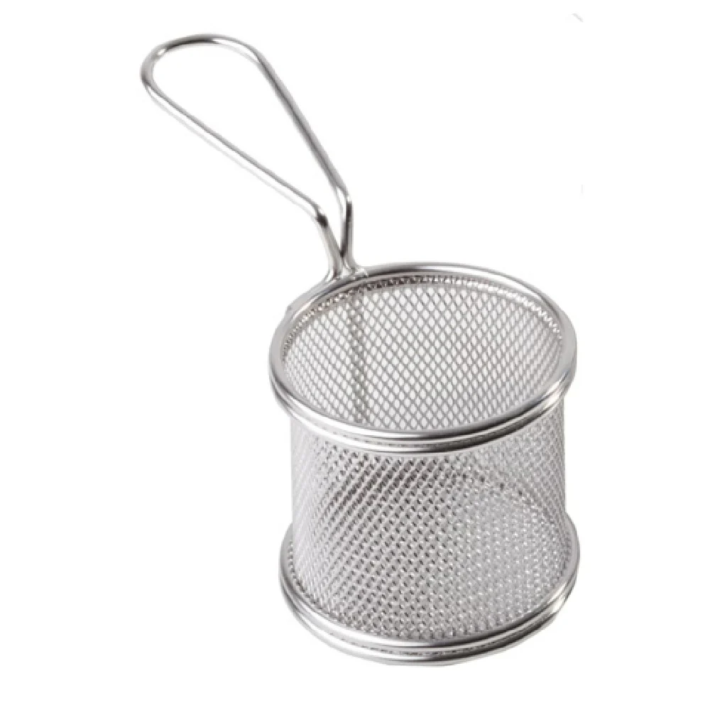 Libbey APS 40600 3-1/8 Inch Diameter Round Fry Basket Dishwasher Safe Stainless Steel Snackholder Libbey APS 40600 3-1/8 Inch Diameter Round Fry Basket Dishwasher Safe Stainless Steel Snackholder
