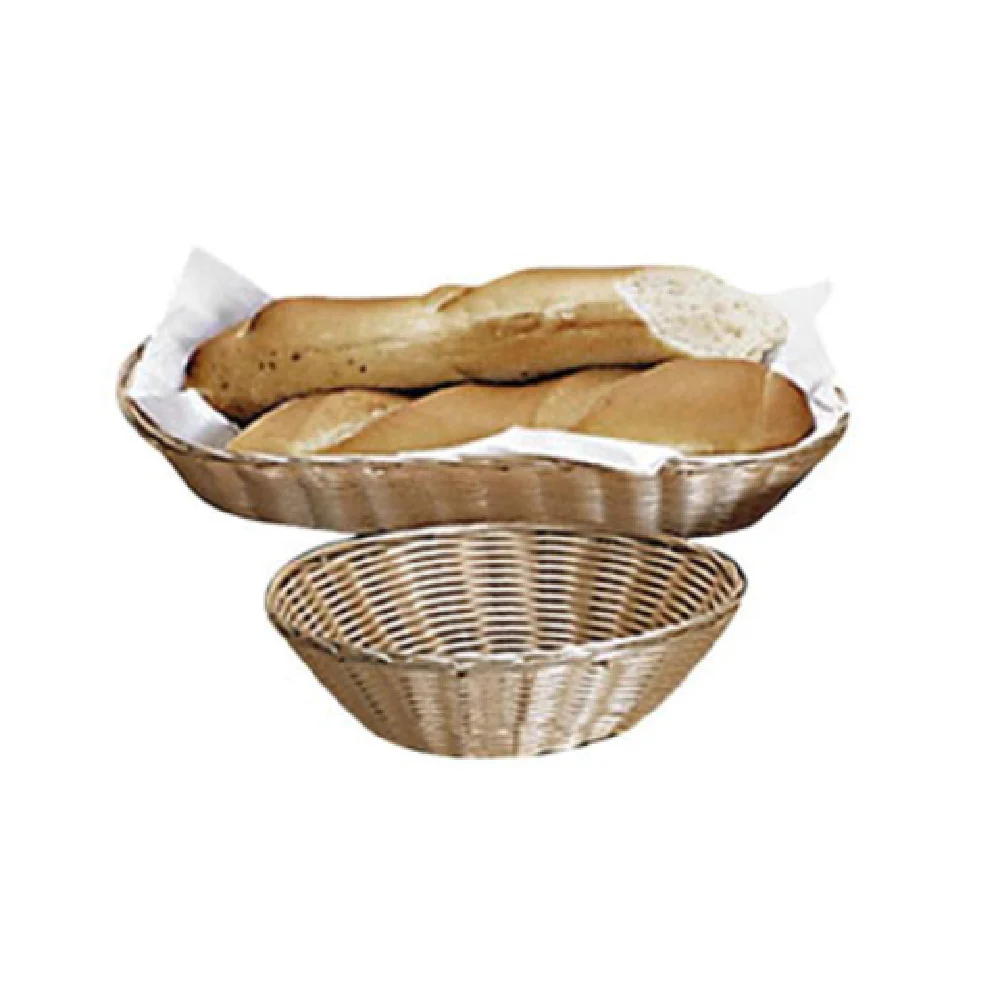 Admiral Craft SWB-962 9-1/2 Inch Oval Basket Dishwasher Safe Polypropylene Tan