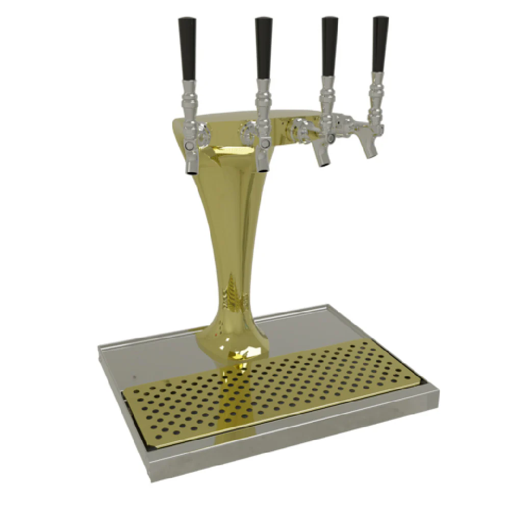 Glastender CBT-4-GF 18 Inch Countertop Air Cooled Draft Beer Tower Stainless Steel Glastender CBT-4-GF 18 Inch Countertop Air Cooled Draft Beer Tower Stainless Steel