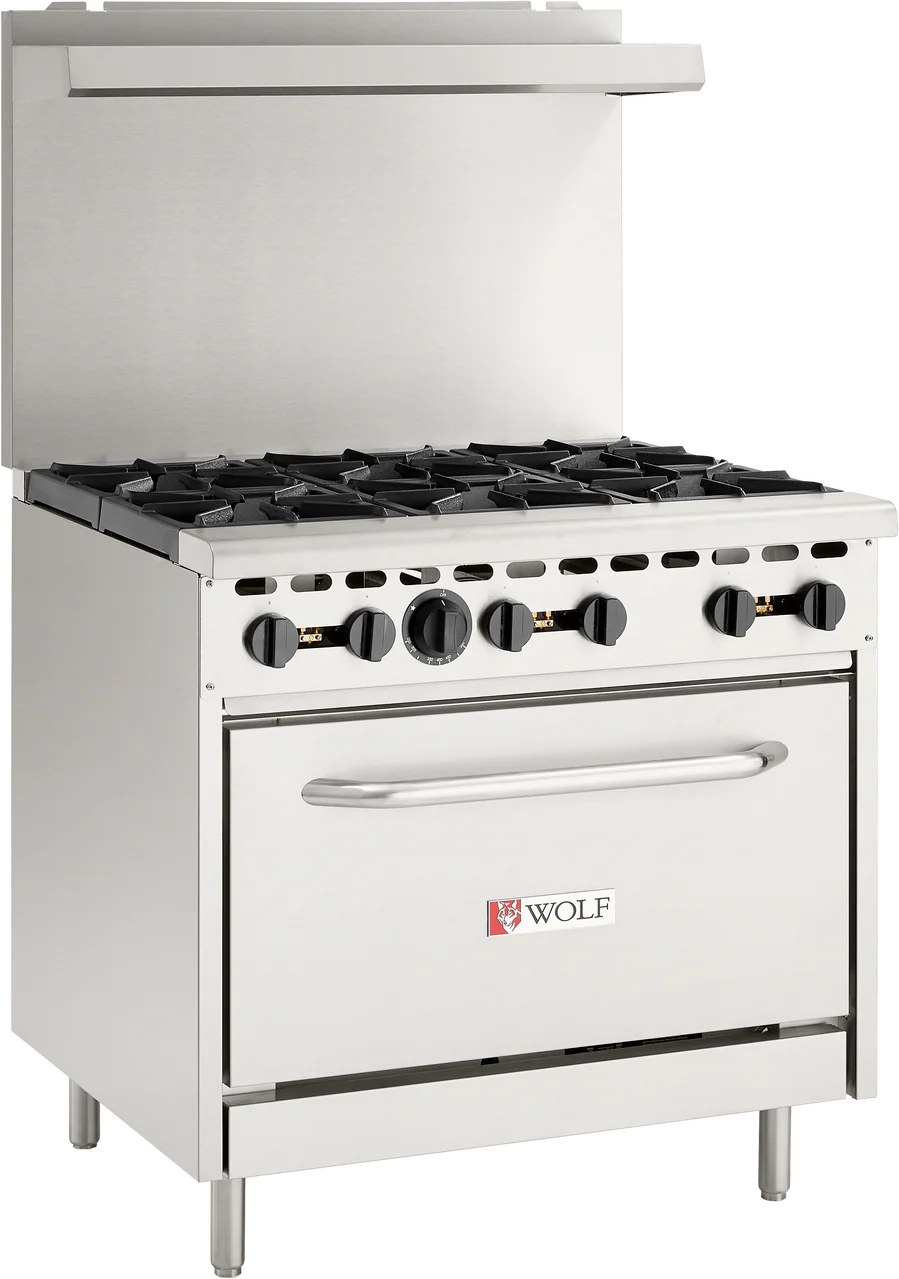 Wolf WX36-6BN 36 Inch Gas Range with Standard Oven and Six 28000 BTU Burners Wolf WX36-6BN 36 Inch Gas Range with Standard Oven and Six 28000 BTU Burners