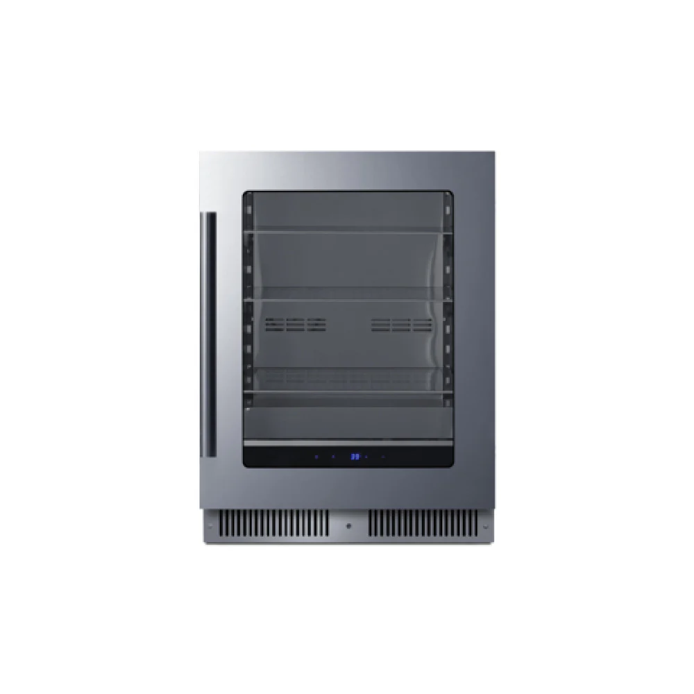 Summit SDHG2443 24 Inch 3.5 Cu.ft Refrigerator Merchandiser Black Finish Summit SDHG2443 24 Inch 3.5 Cu.ft Refrigerator Merchandiser Black Finish