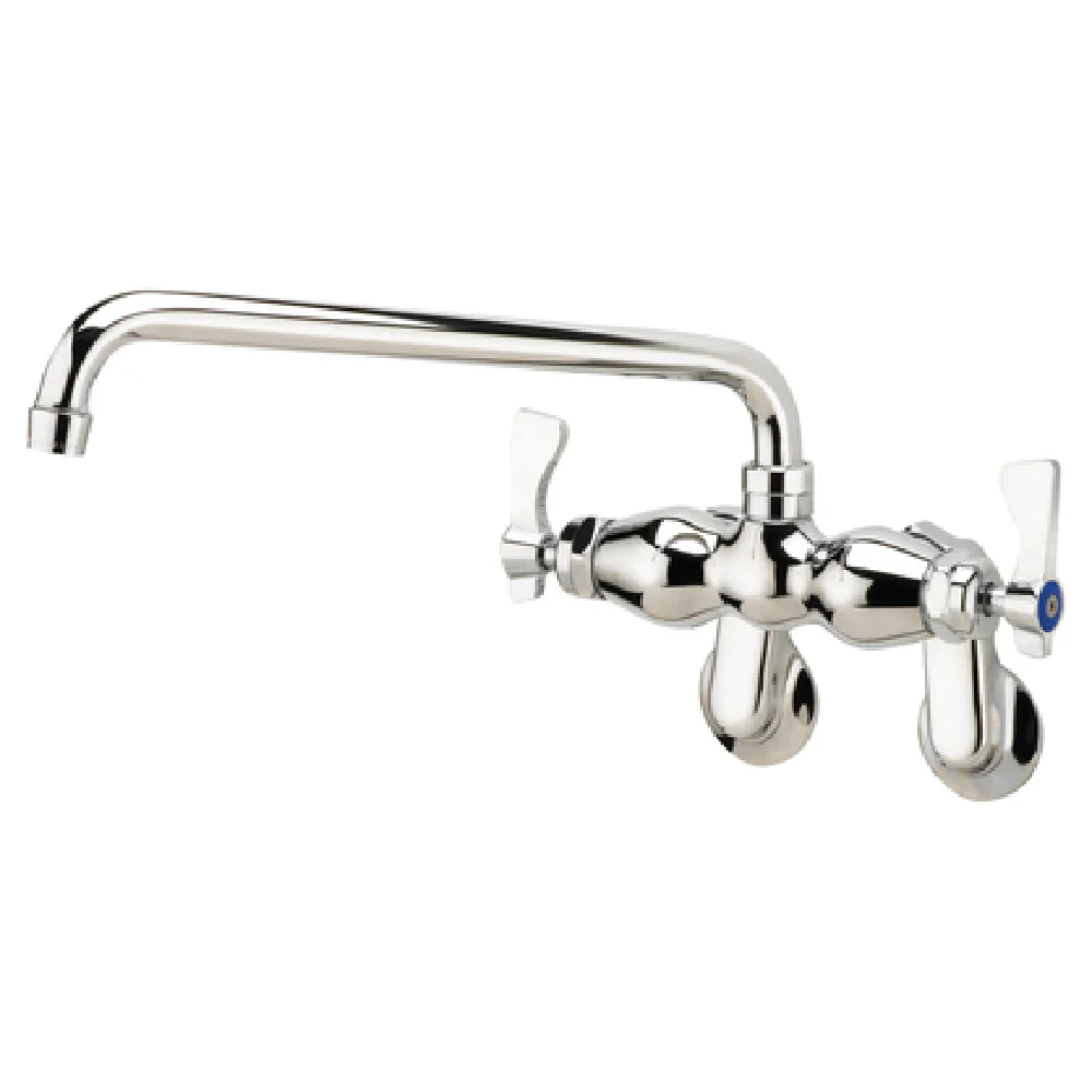 Krowne 15-612L 12 Inch Swing Spout Wall Mounted Faucet with Shut-off Valve