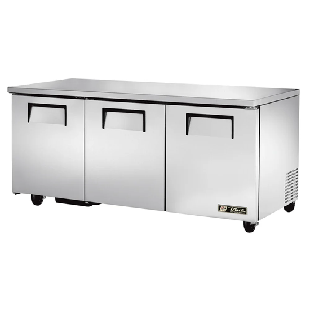 True Refrigeration TUC-72-HC 72 Inch Undercounter Refrigerator Stainless Steel with 3 Doors and 6 Shelves True Refrigeration TUC-72-HC 72 Inch Undercounter Refrigerator Stainless Steel with 3 Doors and 6 Shelves
