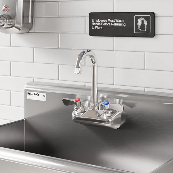 Regency Wall Mount Sink Faucet with 3 1/2