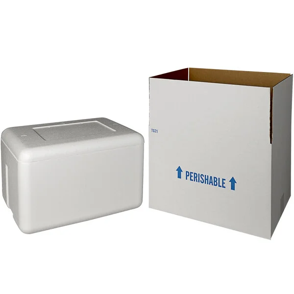 Insulated Shipping Box with Foam Cooler 16 1/2