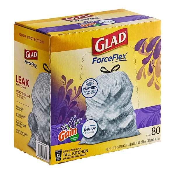 Glad® ForceFlex CLO78902 13 Gallon 0.72 Mil 24 Glad® ForceFlex CLO78902 13 Gallon 0.72 Mil 24