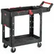 Rubbermaid® 1997206 Black Adaptable Heavy-Duty Small Two Shelf Utility Cart - 46 3/16 Rubbermaid® 1997206 Black Adaptable Heavy-Duty Small Two Shelf Utility Cart - 46 3/16