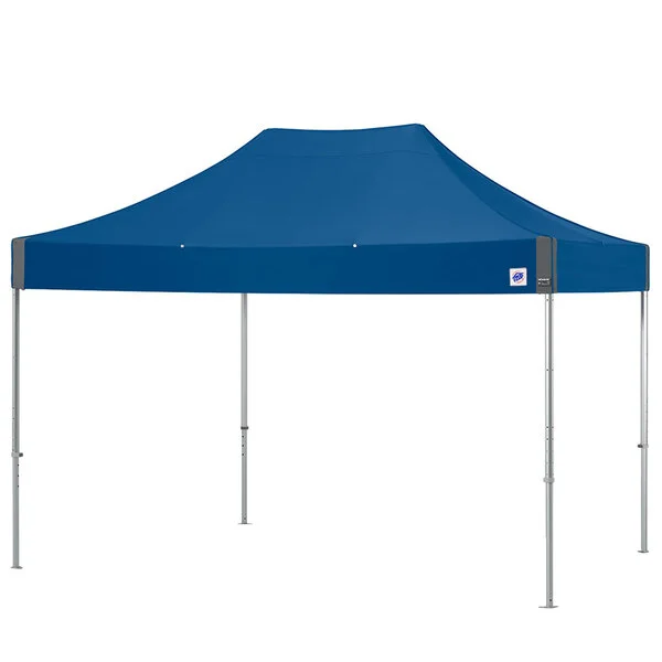 E-Z Up END3A15KRB Endeavor Instant Shelter 10' x 15' Royal Blue Canopy with Clear Aluminum Frame