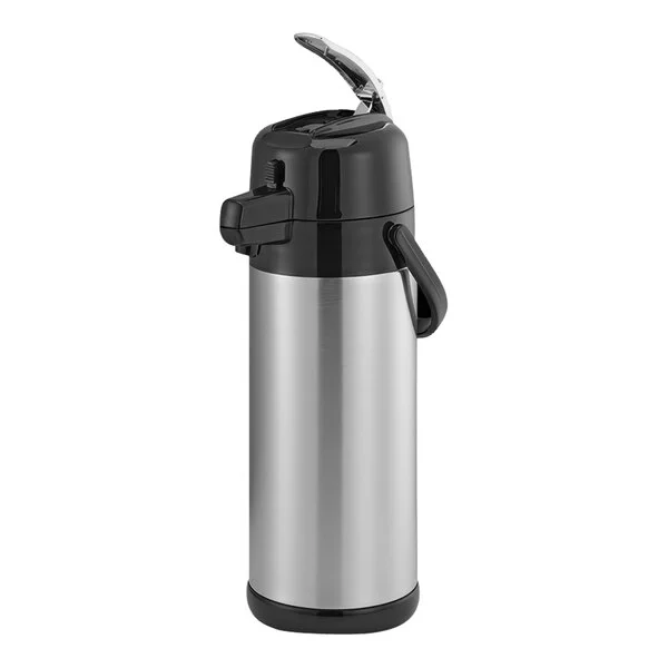 Service Ideas Eco-Air® Slim 3 Liter Stainless Steel Lined Airpot with Lever SECAL30SS